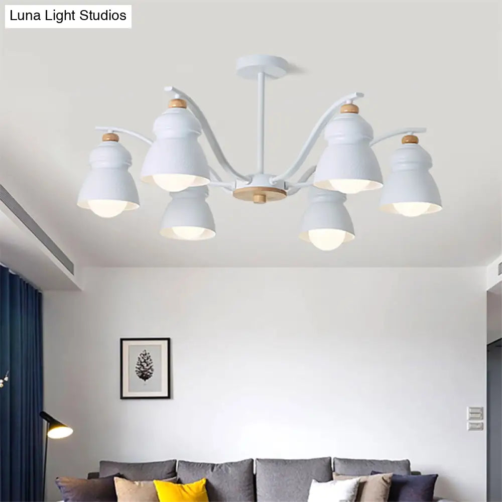 Modern Metal Gourd Pendant Chandelier: Stylish Bedroom Hanging Light Fixture