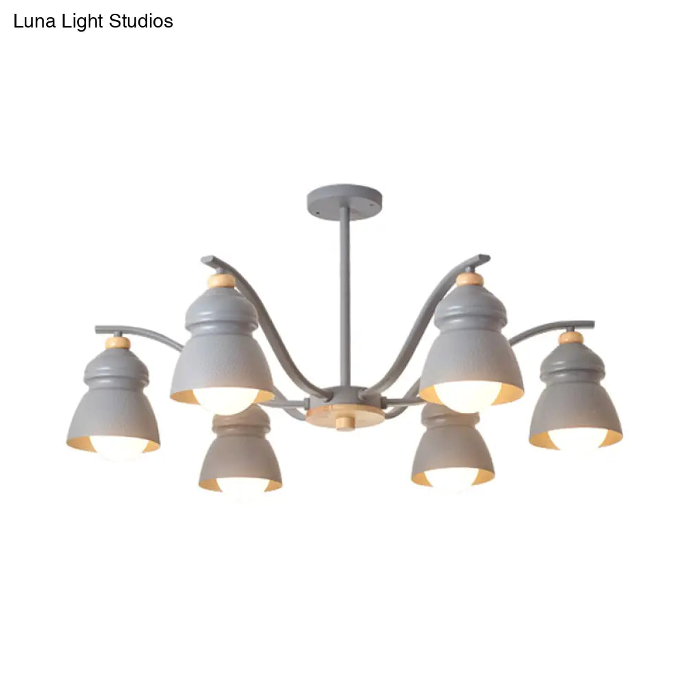 Modern Metal Gourd Pendant Chandelier: Stylish Bedroom Hanging Light Fixture