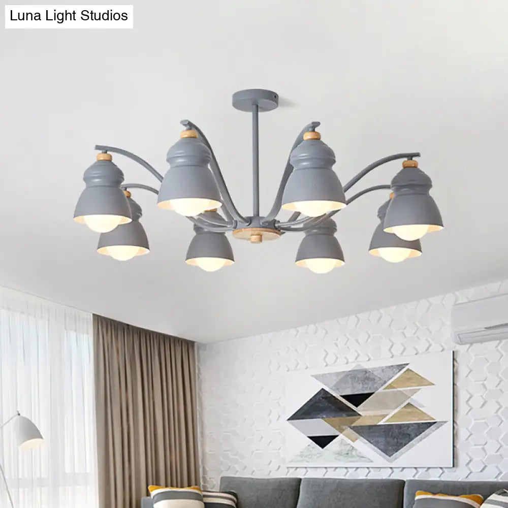 Modern Metal Gourd Pendant Chandelier: Stylish Bedroom Hanging Light Fixture