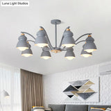 Modern Metal Gourd Pendant Chandelier: Stylish Bedroom Hanging Light Fixture