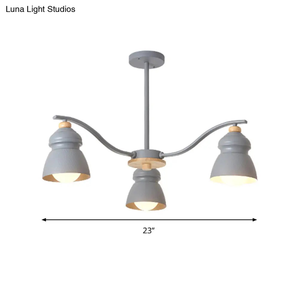 Modern Metal Gourd Pendant Chandelier: Stylish Bedroom Hanging Light Fixture