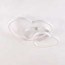 Modern Metal Heart-Shaped Led Flush Mount Ceiling Light White / Natural