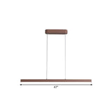 Modern Metal Island Led Pendant Lamp In Brown With Warm/White Light