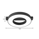 Modern Metal Led Ceiling Flush Light In White/Black - Warm/White Lighting Options Multiple Sizes