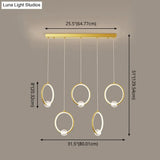 Modern Metal Led Indoor Pendant Light: Stylish Ring-Shaped Hanging Fixture