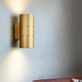 Modern Metal Led Up And Down Wall Sconce - 1 Light Black/Grey/Gold Lamp For Bathroom Gold