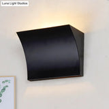 Modern Metal Led Wall Sconce Light Fixture For Living Room - Black/Silver Slide Design