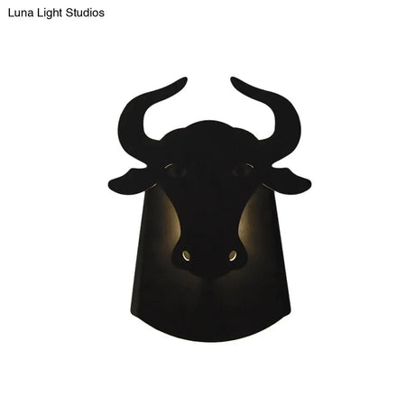 Modern Metal Ox Wall Lamp With Integrated Led For Chic Indoor Lighting