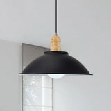 Modern Metal Pendant Light With Black Bowl Shade For Dining Room / D