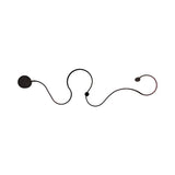 Modern Metal Snake-Like Wall Sconce Lighting - 25.5/50 W Led Mount Lamp In Black With Warm/White