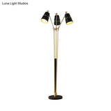 Modern Metal Tree Floor Lamp With 3 Heads For Living Room Reading White/Black