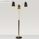Modern Metal Tree Floor Lamp With 3 Heads For Living Room Reading White/Black