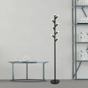 Modern Metal Tree Shape Floor Reading Lamp Black/Coffee Led Standing Light For Study Room Black