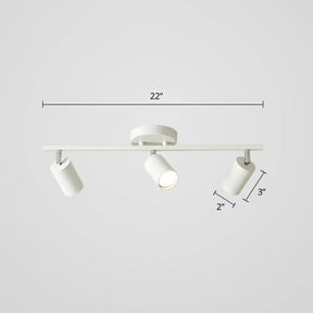 Modern Metal Tube Track Lamp - Ceiling Spotlight For Clothing Store 3 / White