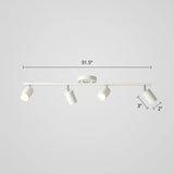Modern Metal Tube Track Lamp - Ceiling Spotlight For Clothing Store 4 / White