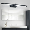 Modern Metal Vanity Wall Sconce With Led Lighting White/Black Finish In Various Widths And Light