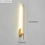 Modern Metal Wall Lamp For Bedroom & Living Room - Linear Strip Lighting