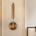 Modern Metal Wall Lamp Sconce With Brass Finish Led Lighting - Tube Up-Down Mount 1 /