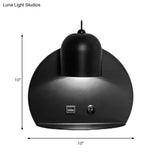 Modern Metal Wall Lamp With 1 Light For Study - Simple & Sleek Design Versatile Lighting Support