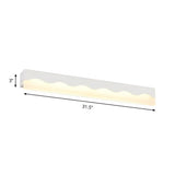 Modern Metal Wave Design Led Vanity Light Fixture Wall Mounted Lamp In Warm/White 16/23.5 W
