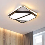 Modern Metallic Black & White Splicing-Block Led Flush Ceiling Light - 16’/19.5’/35.5