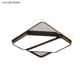 Modern Metallic Black & White Splicing-Block Led Flush Ceiling Light - 16’/19.5’/35.5