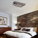 Modern Metallic Brown Semi Flush Mount Light In Warm/White/Neutral Tones / White