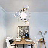 Modern Metallic Chandelier: Gold Universe Suspension Light For Living Room & Hotel