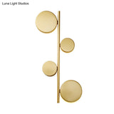Modern Metallic Circle Wall Mount Led Lighting For Living Room