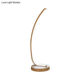 Modern Metallic Led Table Lamp In Black/White For Study Room