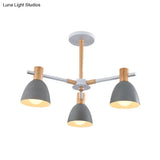 Modern Metallic Macaron Chandelier: Stylish Candy-Colored Game Room Lighting