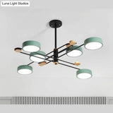 Modern Metallic Pendant Light With Layered Branching Chandelier Design For Living Room
