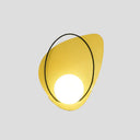 Modern Metallic Petal Wall Sconce - Stylish Single Living Room Light Fixture Gold / Right