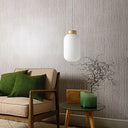 Modern Milk Glass Ribbed Cylinder Pendant Light - 5.5’/8’/12’ 1 White Ceiling Fixture For