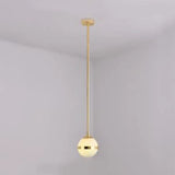 Modern Milk Glass Sphere Shade E27 Hanging Light In White For Dining Room 1 / Gold