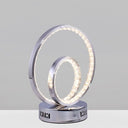 Modern Minimalist Circle Nightstand Lamp: Metallic Led Task Lighting In Chrome - Perfect For Study