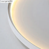Modern Minimalist Disk Metal Ceiling Light Fixture - White/Black Led Flush Mount