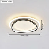 Modern Minimalist Double Round Flush Mount Led Ceiling Light For Bedrooms