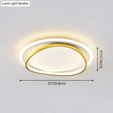 Modern Minimalist Double Round Flush Mount Led Ceiling Light For Bedrooms
