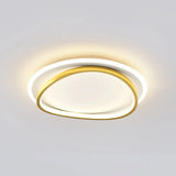 Modern Minimalist Double Round Flush Mount Led Ceiling Light For Bedrooms Gold / 23.5 White