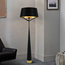 Modern Minimalist Drum Shaped Standing Lamp In Metallic Finish - Bedroom Reading Floor Light