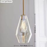 Modern Minimalist Glass Pendant Light - Stylish Dining Room Hanging Lamp