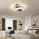 Modern Minimalist Led Ceiling Flush Light In Black/White - 16’/19.5’/23.5’/35.5’ W Black / 16’ White