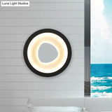 Modern Minimalist Led Corner Sconce In Black With Acrylic Shade