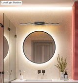 Modern Minimalist Metal Wall Vanity Light With Waving Design