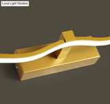 Modern Minimalist Metal Wall Vanity Light With Waving Design
