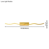Modern Minimalist Metal Wall Vanity Light With Waving Design