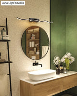 Modern Minimalist Metal Wall Vanity Light With Waving Design