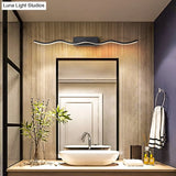 Modern Minimalist Metal Wall Vanity Light With Waving Design