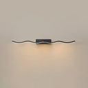 Modern Minimalist Metal Wall Vanity Light With Waving Design Black / 16